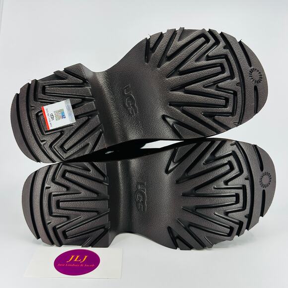 UGG Women's Classic Twin Seam New Heights Black Suede Boots 1158313 Size 7 - Picture 10 of 11